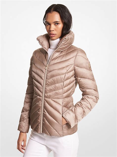 quilted nylon packable puffer coat michael kors|michael kors puffer coat women.